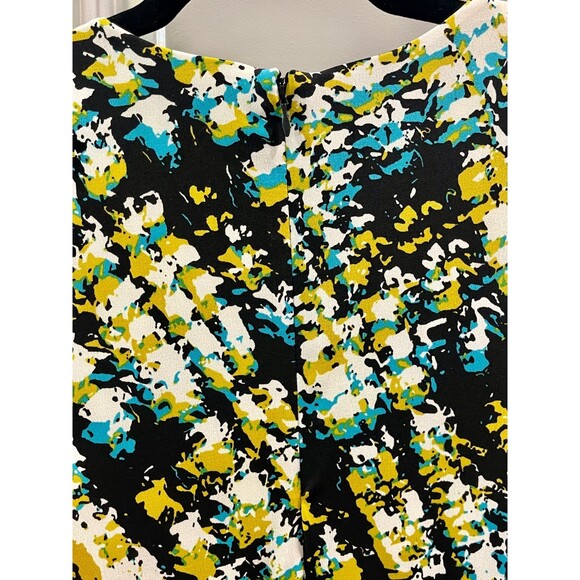 CALVIN KLEIN Surplice Gathered Waist Print Dress, Sz 8 - Picture 6 of 7